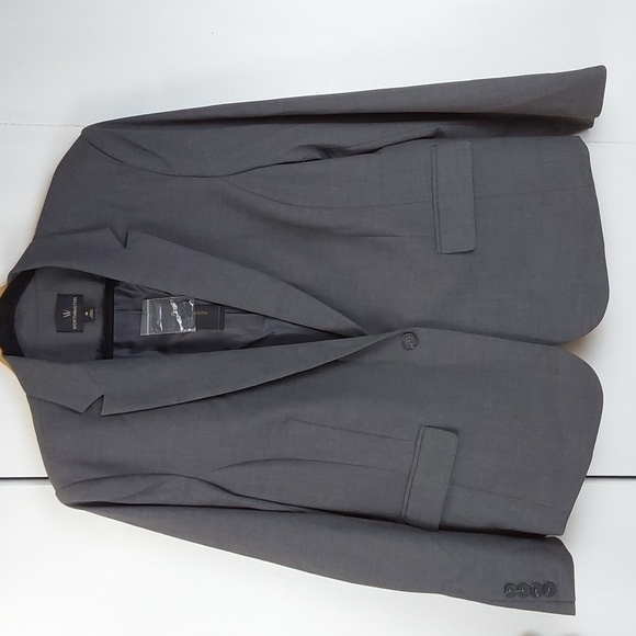 Worthington Womens Admiral Gray Suit Coat Blazer Neutral Minimalist Sz.18 - Picture 1 of 10